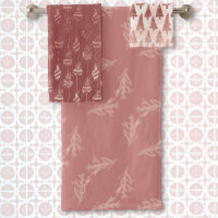 Elegant Metallic Rose Gold Glitter Pink Christmas