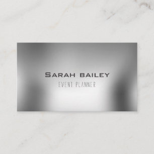 Elegant metallic silver business card