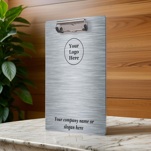 Elegant metallic silver clipboard (Creator Uploaded)
