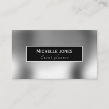 Elegant metallic silver minimal design