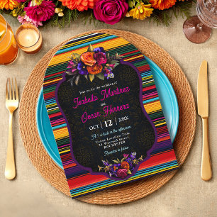Elegant Mexican flowers arch wedding Invitation