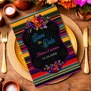 Elegant Mexican flowers wedding Save The Date