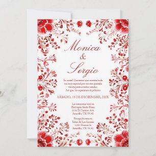 Elegant Mexican theme wedding Invitation