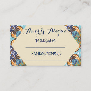 Elegant Mexican Wedding  Place Card