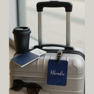 Elegant Midnight Blue Luggage Tag