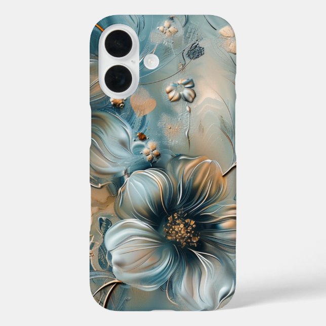 Elegant Midnight Floral iPhone Case (Back)