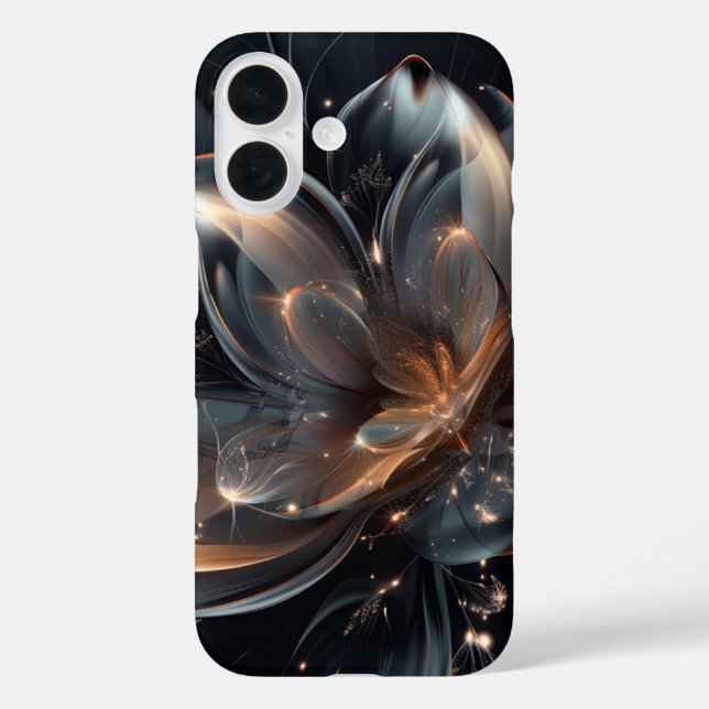 Elegant Midnight Floral iPhone Case (Back)