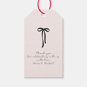 elegant milk pink Thank you Gift Tags