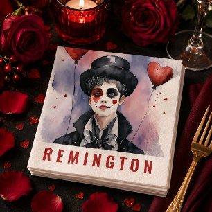 Elegant Mime Birthday Napkins