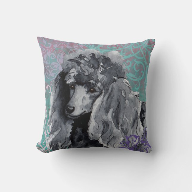 Elegant Miniature Poodle Cushion (Front)