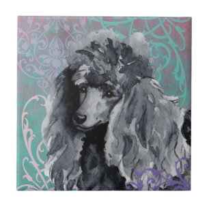 Elegant Miniature Poodle Tile