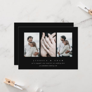 Elegant Minimal 3 Photo Engagement Announcement