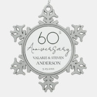 Elegant Minimal 60th Anniversary Wedding Snowflake
