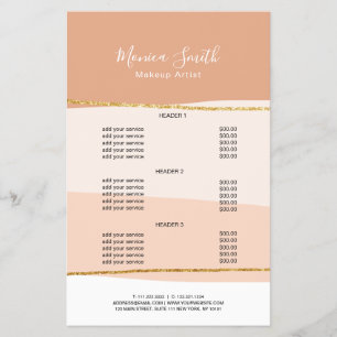 Elegant minimal abstract gold glitter flyer