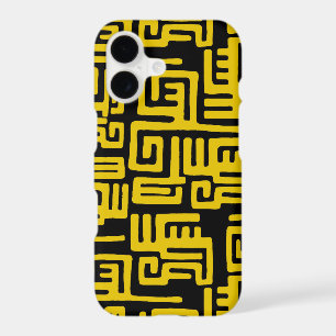Elegant Minimal African Tribal Pattern Yellow Line