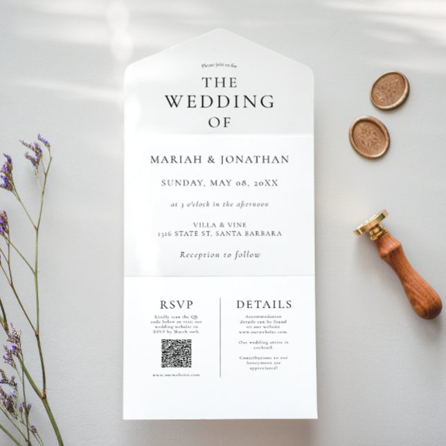 Elegant Minimal All In One Wedding Invitation (Creator Uploaded)
