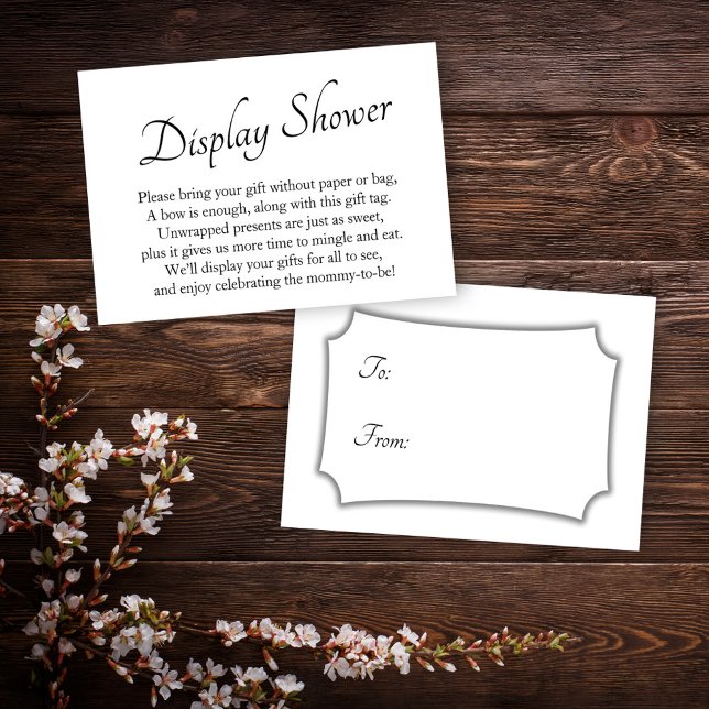 Elegant, Minimal Baby Display Shower Gift Card (Creator Uploaded)
