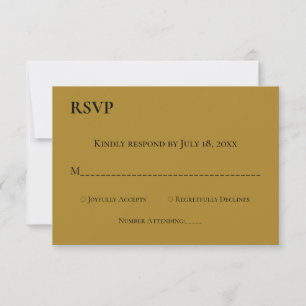 Elegant Minimal Beige Monogram Chic Modern Wedding RSVP Card