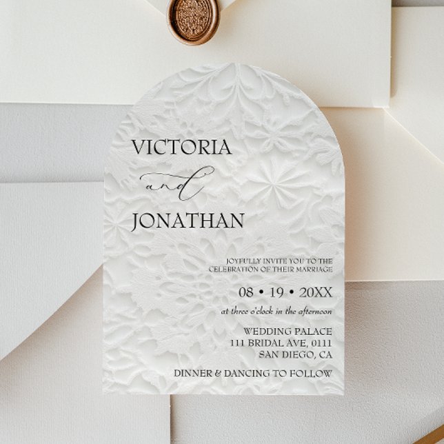 Elegant Minimal Black & White Winter Wedding  Invitation (Creator Uploaded)