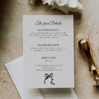 Elegant Minimal Bow Wedding Details