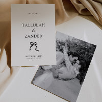 Elegant Minimal Bow Wedding