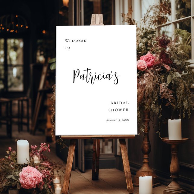 Elegant minimal Bridal Shower welcome Poster (Creator Uploaded)