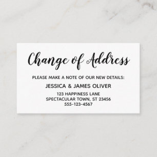 Elegant, Minimal Change of Address Insert Card