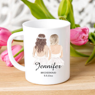 elegant minimal chic bridesmaid Personalised Coffee Mug
