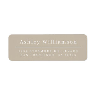 Elegant Minimal Chic Grey Return Address