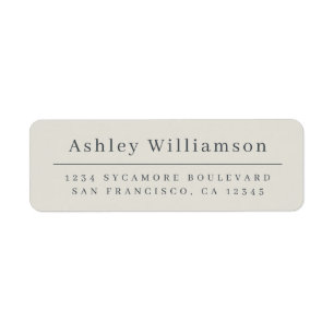 Elegant Minimal Chic Grey Return Address Label