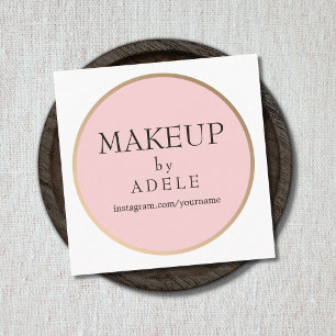 Elegant Minimal Chic Makeup Artist Beauty Square Business Card