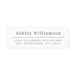 Elegant Minimal Chic Return Address