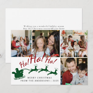 Elegant Minimal Christmas   Modern Family 4 Photo  Holiday Card