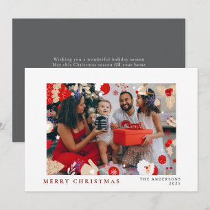 Elegant Minimal Christmas   Modern Family Portrait Holiday Card
