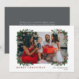Elegant Minimal Christmas   Modern Family Portrait Holiday Card