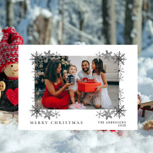 Elegant Minimal Christmas   Modern Family Portrait Holiday Card