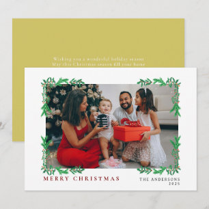 Elegant Minimal Christmas   Modern Family Portrait Holiday Card