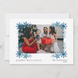 Elegant Minimal Christmas Modern Family Portrait Holiday Card
