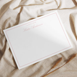 Elegant Minimal Classic Script Pastel Pink Card