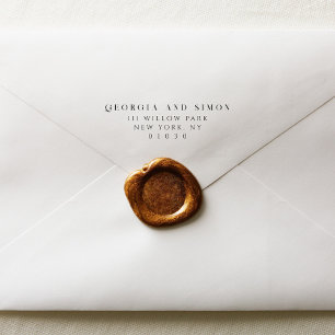 Elegant Minimal Couples Wedding Return Address Self-inking Stamp