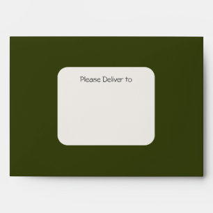 Elegant minimal Cream & sage Green Envelope