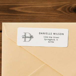 Elegant Minimal Custom Name Monogram Simple Chic