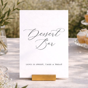 Elegant Minimal Dessert Bar Wedding Sign Invitation