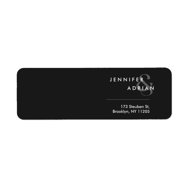 Elegant Minimal Eerie Black Modern Wedding  (Front)