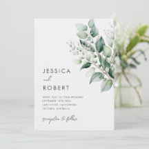 Elegant Minimal Eucalyptus Greenery Wedding