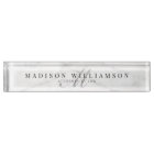 Elegant Minimal Executive Name & Monogram Marble