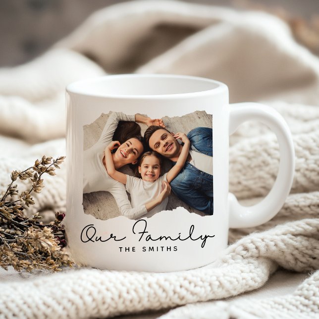 Elegant Minimal Family photo  Coffee Mug (Creator Uploaded)
