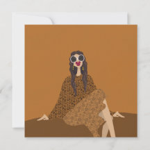 Elegant Minimal Fashion Illustration Art Card