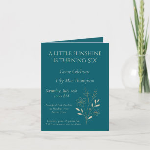 Elegant Minimal Floral Invitation