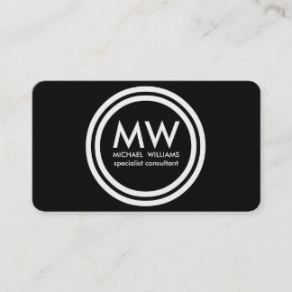 Elegant, minimal golden circle business card